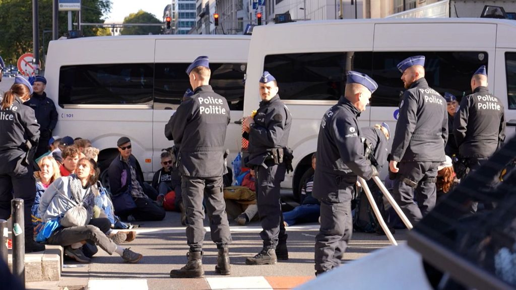 Greta Thunberg was amongst several detained by Belgian police during their protest against EU fossil fuel subsidies in Brussels