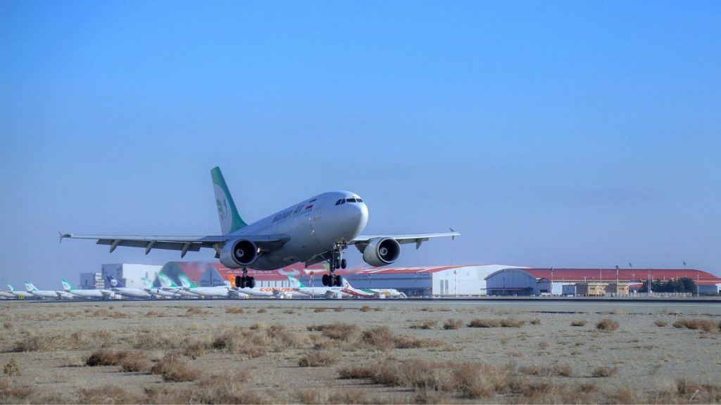 Archive: Photo of a Mahan Plane at Imam airport.