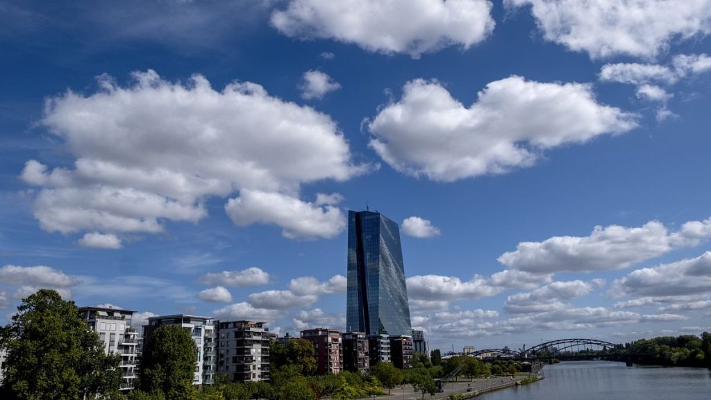 The ECB towers over the landscape in Frankfurt