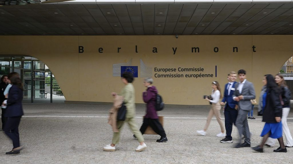 The Berlaymont Commission building in Brussels.