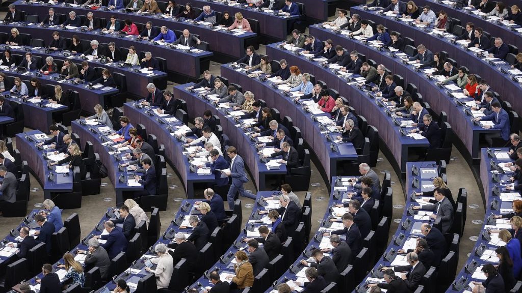 Lawmakers during a plenary session in the European Parliament.