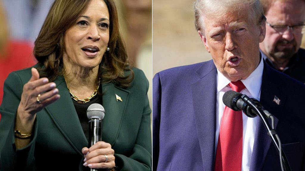 Democrat candidate Kamala Harris and Republican candidate Donald Trump.