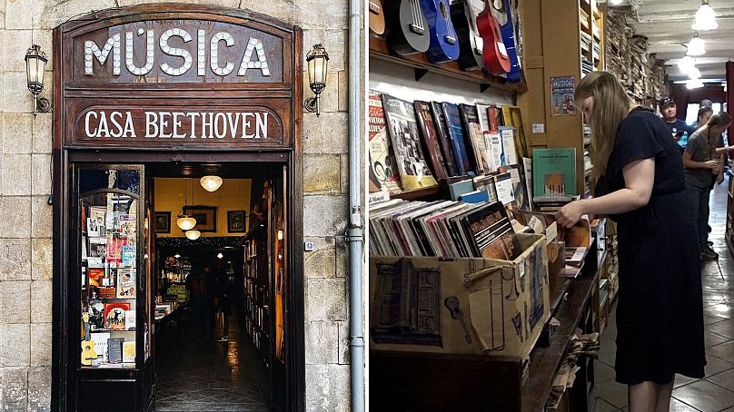 Le magasin de musique vieux de 140 ans situé sur l'emblématique Las Ramblas de Barcelone conserve une vaste archive de partitions musicales de tous genres.