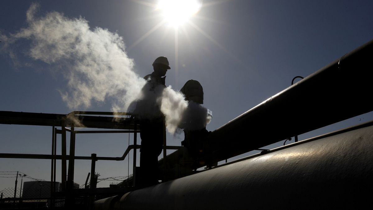 Library picture of a Libyan oil worker at a refinery inside the Brega oil complex, in Brega, eastern Libya