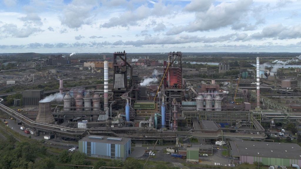 Blast furnaces of thyssenkrupp in operation in Duisburg - Germany