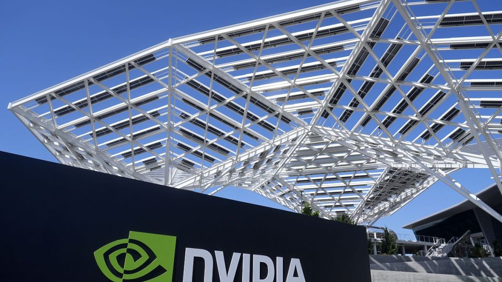 A sign to a Nvidia office building is shown in Santa Clara, Calif., Wednesday, Aug. 7, 2024.