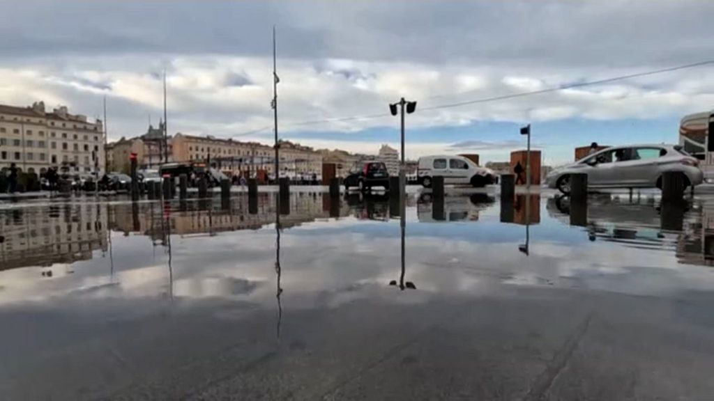 Marseille motorists trapped in floodwaters as storms inundate city