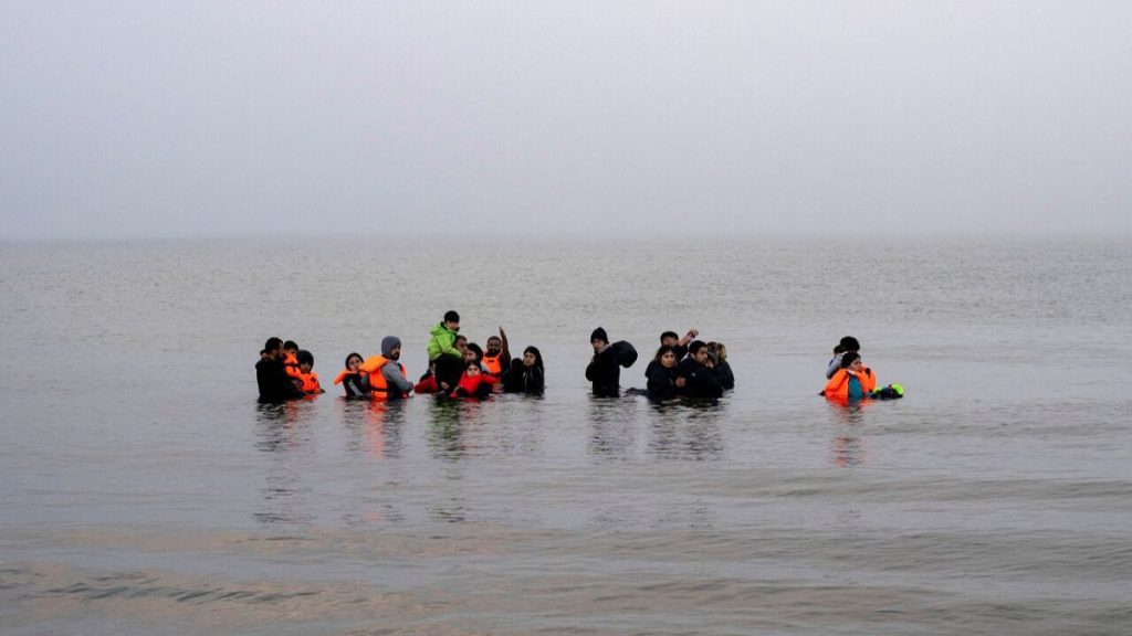 A group of Kurdish migrants from Iran and Iraq who failed in their attempt to reach the United Kingdom by boat from France.