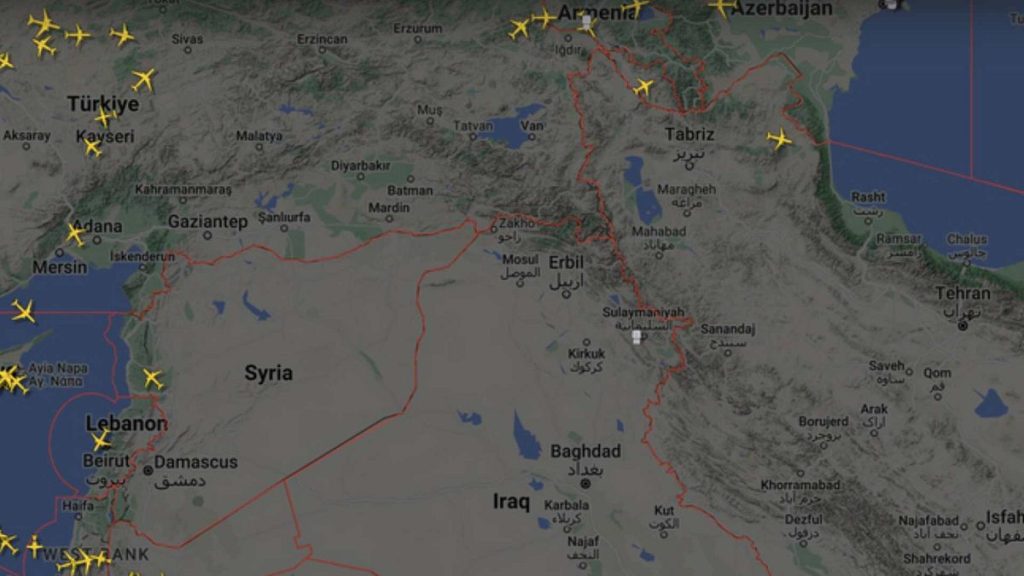 Middle East airspace was closed on 1 October 2024 due to an Iranian missile attack