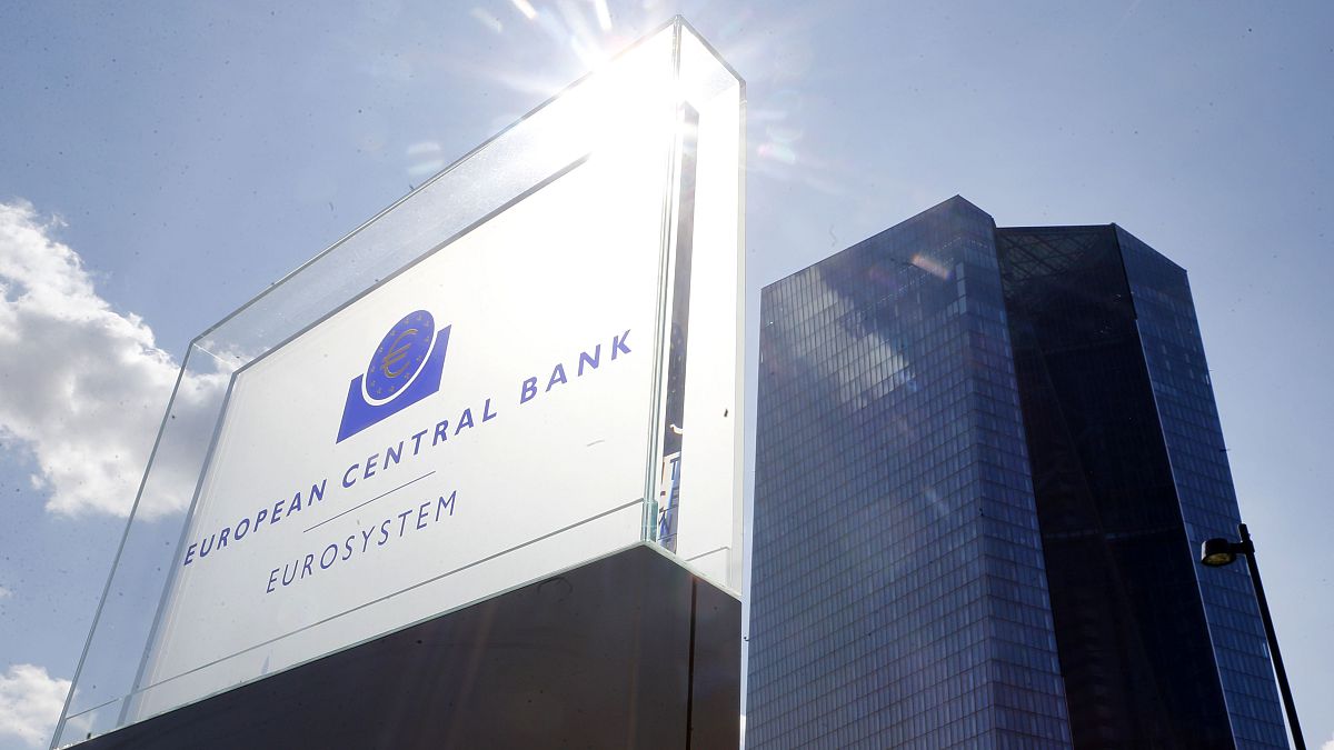 The headquarters of the European Central Bank is photographed in Frankfurt, Germany, Monday, July 6, 2015