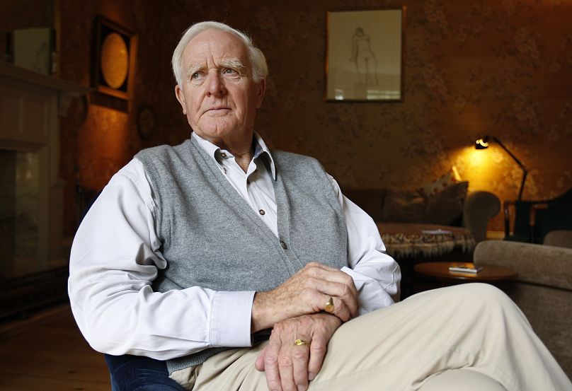 John Le Carré, de son vrai nom David Cornwell, chez lui à Londres, le jeudi 28 août 2008.