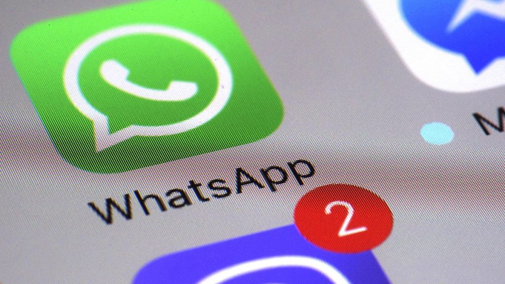 This Friday, March 10, 2017, file photo shows the WhatsApp communications app on a smartphone, in New York