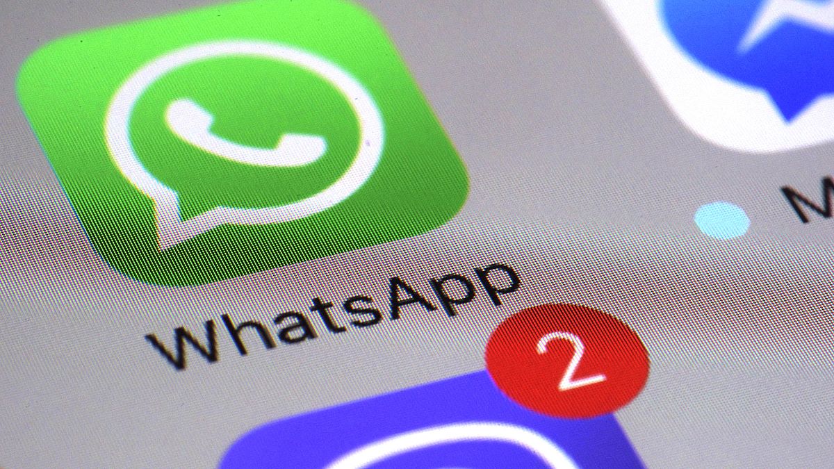 This Friday, March 10, 2017, file photo shows the WhatsApp communications app on a smartphone, in New York