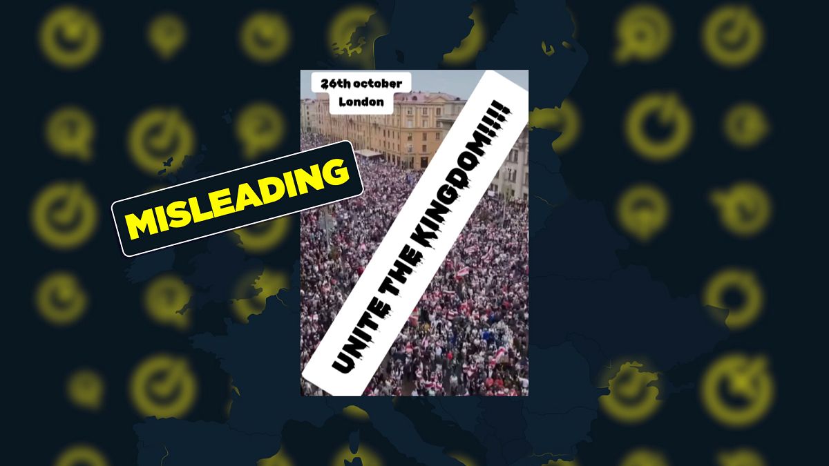 A misleading video has gone viral on social media supposedly showing a far-right demonstration in London in October 2024.