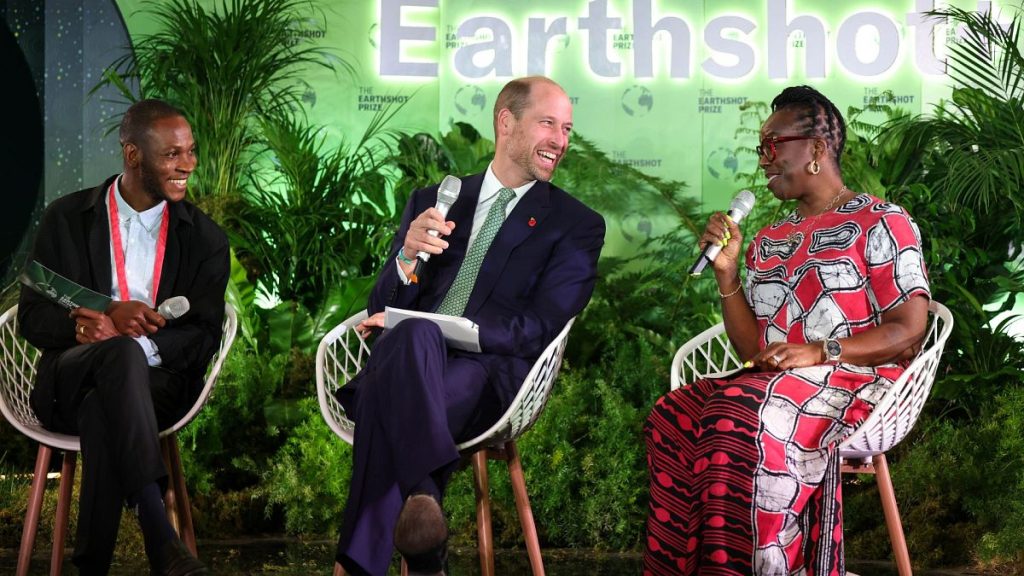 Prince William on stage as part of Earthshot Week 2024 in Cape Town, South Africa