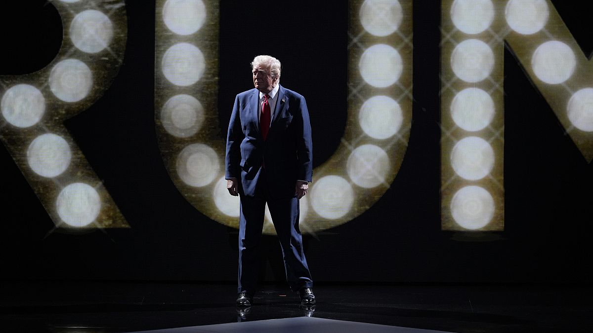 Republican presidential candidate former President Donald Trump is introduced during the final night of the Republican National Convention, 18 July, 2024