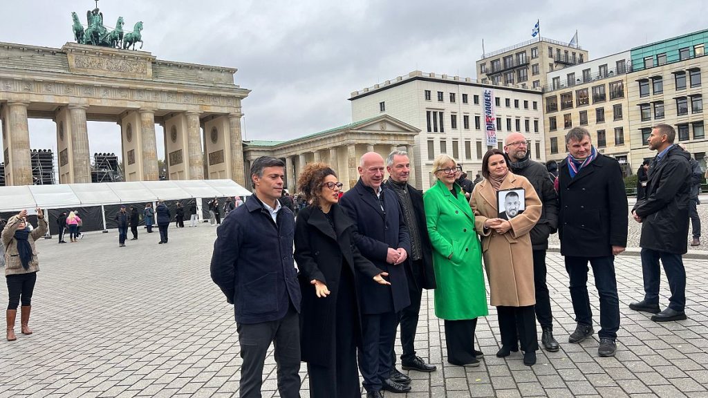 Belarusian opposition leader Sviatlana Tsikhanouskaya visits Berlin on the occasion of the 35. anniversary of the fall of the Berlin Wall, 08.11.24, Berlin.