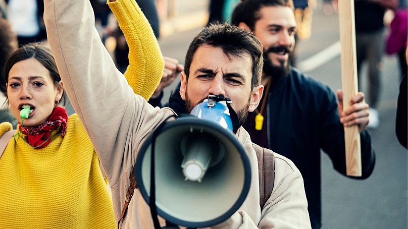 Les Français participent à une manifestation