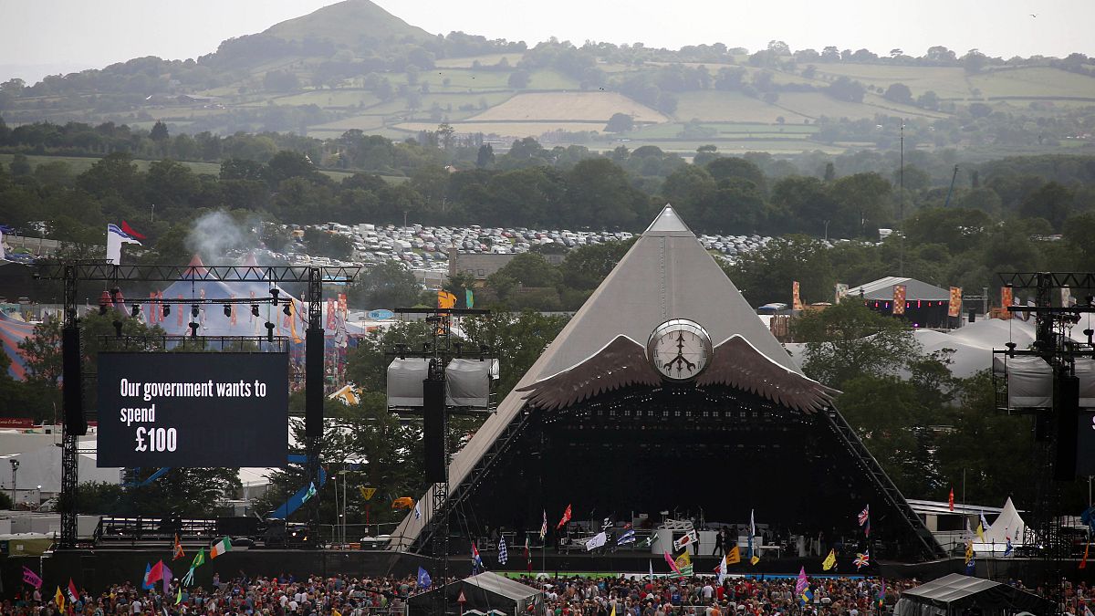 The Pyramid Stage at Glastonbury