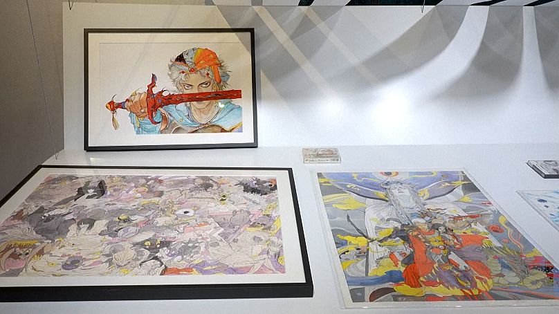 L'œuvre de l'artiste japonais Yoshitaka Amano exposée à l'exposition 