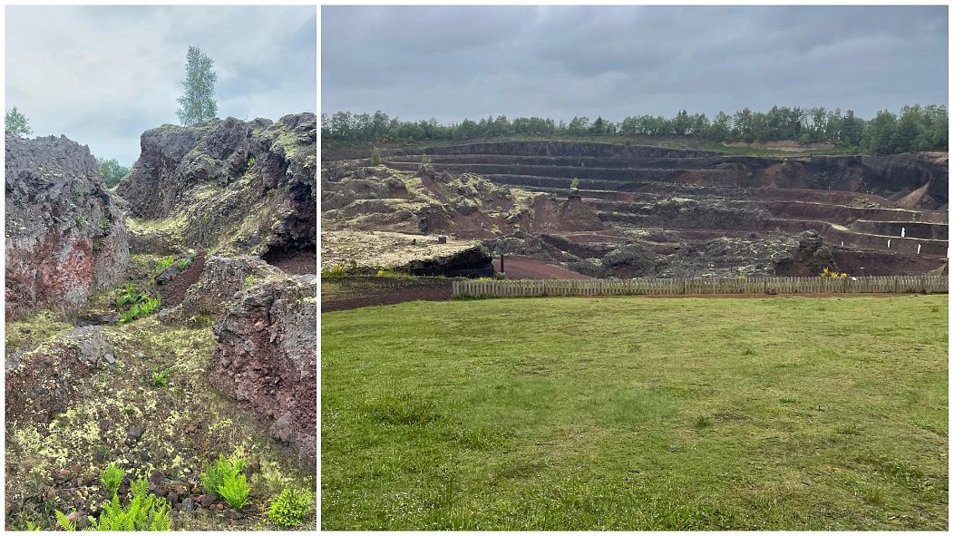 Le volcan Lemptegy excavé