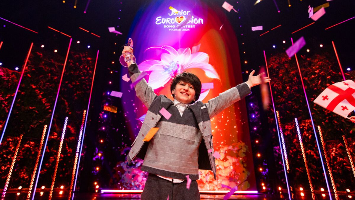 Andria Putzkarade wins the 2024 Junior Eurovision Song Contest in Madrid, 16 November, 2024