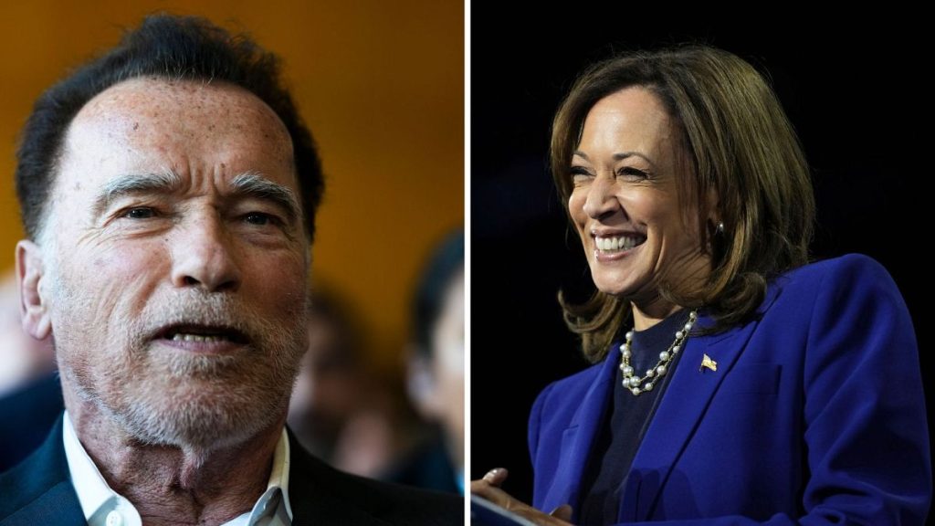 Arnold Schwarzenegger makes rare endorsement for Kamala Harris