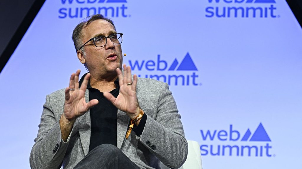 Mark Frein, Chief People Officer at Oyster, during day one of Web Summit 2024 at the MEO Arena in Lisbon, Portugal. 12 November 2024.