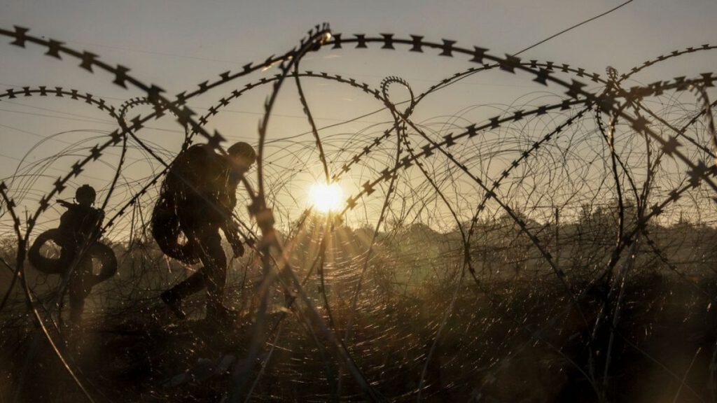 Servicemen of the 24th Mechanised Brigade install anti-tank landmines and non explosive obstacles along the front line near Chasiv Yar town in Donetsk region, Ukraine. Oct. 30