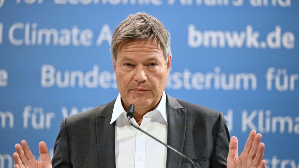 Federal Economics Minister Robert Habeck speaks during a statement after the break-up of the Ampel coalition, in Berlin, Thursday, Nov. 7, 2024.