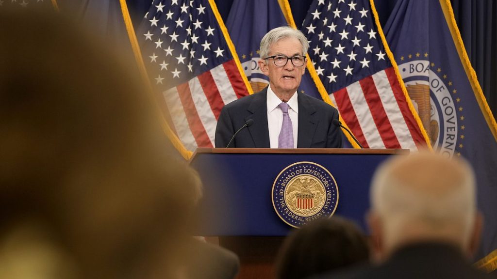 Federal Reserve Board Chairman Jerome Powell speaks during a news conference at the Federal Reserve in Washington. 7 November 2024.