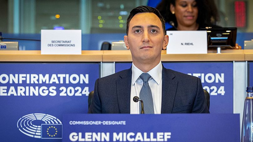 Glenn Micallef lors de son audition au Parlement européen.