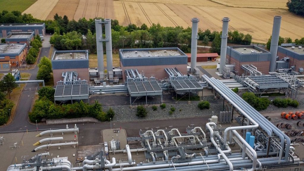 The gas storage plant Reckrod is pictured near Eiterfeld, central Germany.