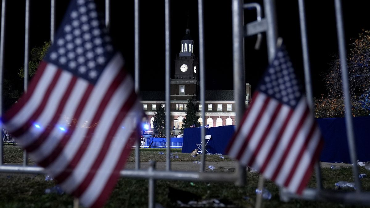 An election night campaign watch party is pictured in Washington, D.C.