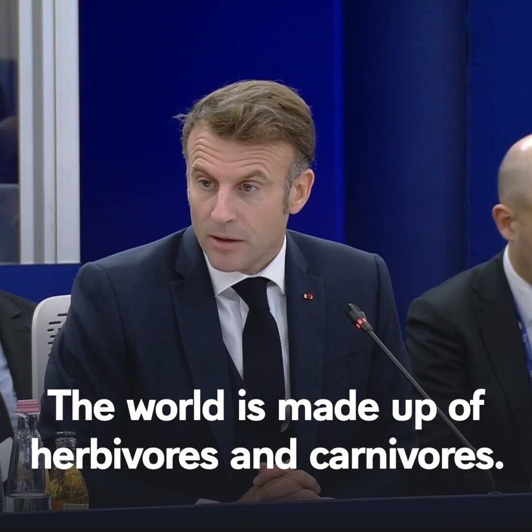 I have no intention of leaving Europe as a stage inhabited by herbivores, only for carnivores to come and devour according to their agenda. As Europeans, we must be clear-sighted, ambitious, and determined about our own agenda—an agenda of sovereignty.