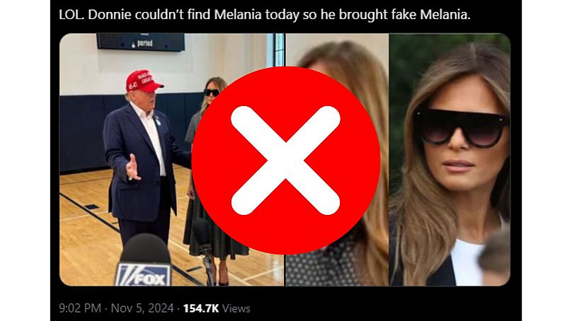 Il n'y a aucune preuve que Melania Trump ait utilisé un double corporel