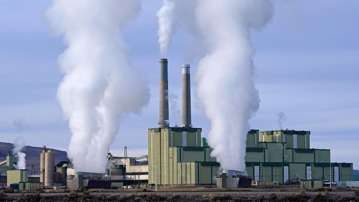 Steam billows from a coal-fired power plant in the US.