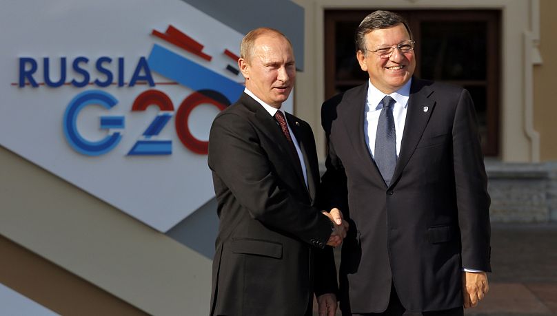 Vladimir Poutine et José Manuel Durão Barroso, rencontrés en septembre 2013.