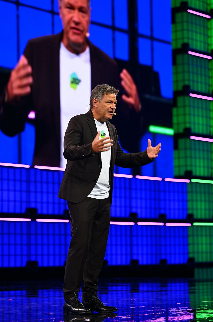 Robert Habeck, vice-chancelier allemand, au Web Summit 2024 à Lisbonne.