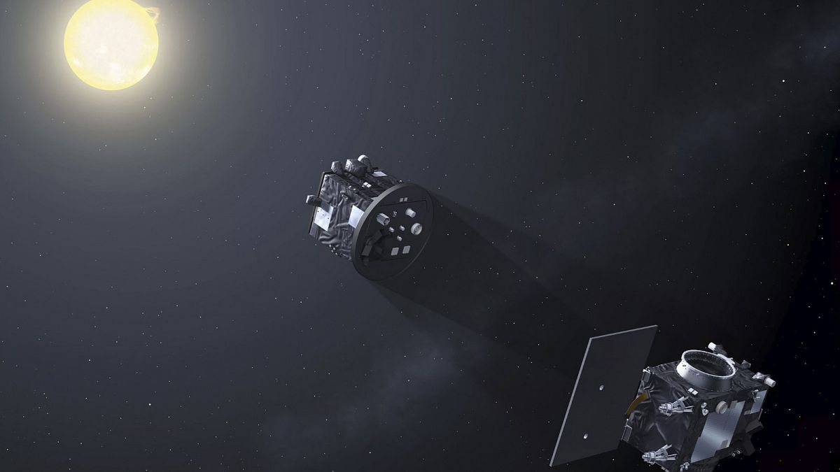 A pair of ESA probes creating an artificial total solar eclipse through formation flying.