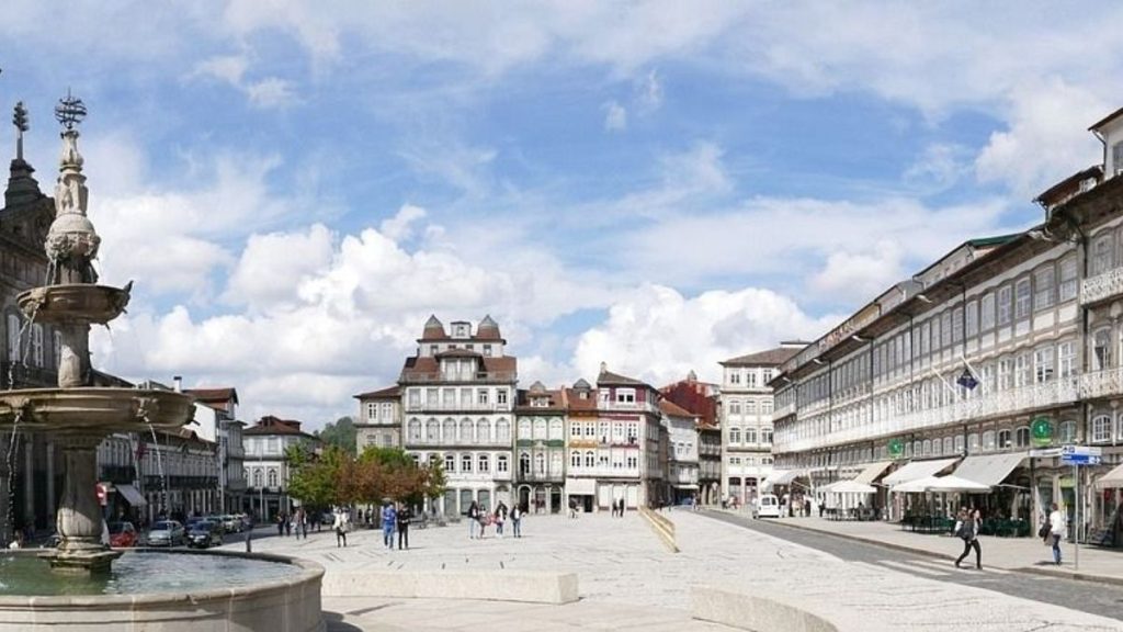 A panorama of the centre of the city of Guimarães, Portugal.