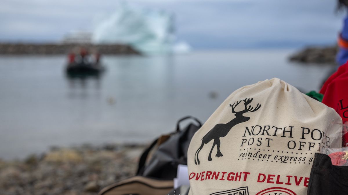 Gifts are brought to the Nunavut of the Canadian Arctic