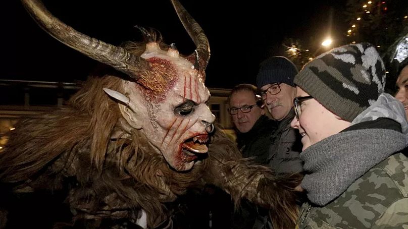 Une course Krampus en Autriche