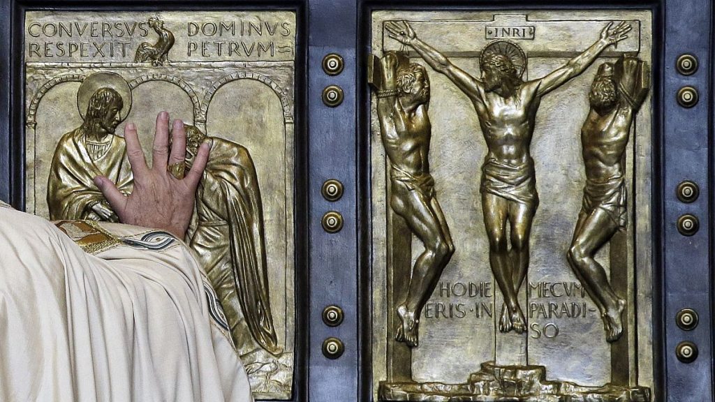 Pope Francis opens the Holy Door of St Peter