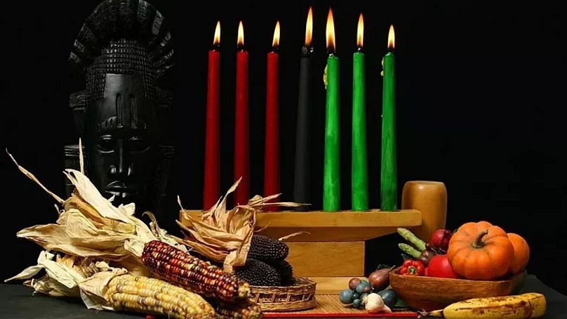 Table Kwanzaa et bougies