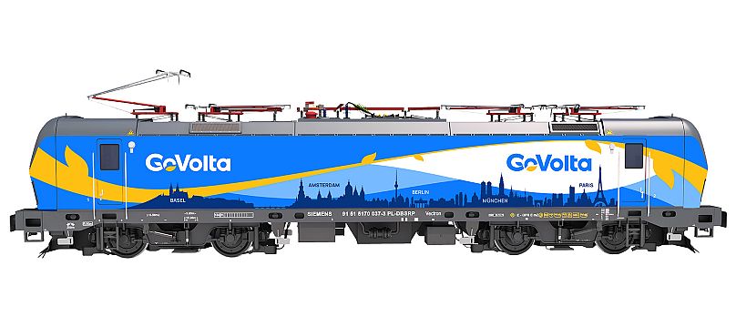 GoVolta n'a pas encore de trains, mais a publié une maquette de la livrée à utiliser.