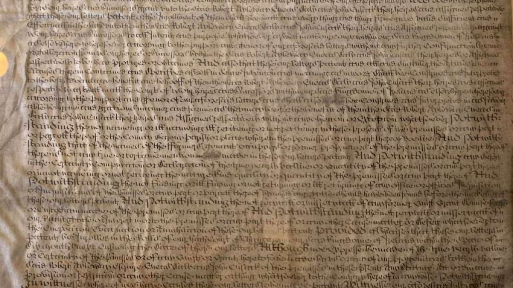 Stock image of a medieval Irish document.