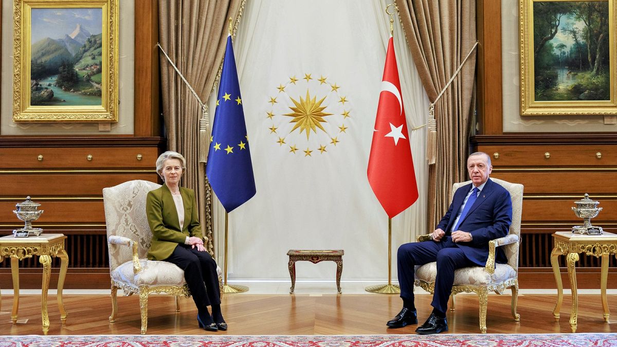 Ursula von der Leyen met with Recep Tayyip Erdoğan on Tuesday.