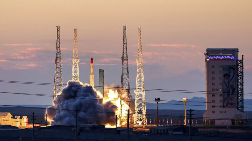 A photo released by the official website of the Iranian Defense Ministry on Friday, December 6, 2024, showing the satellite launch.