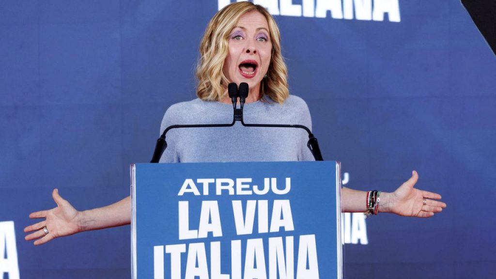 Italian Prime Minister Giorgia Meloni addresses the Atreuj festival in Rome, December 15th 2024